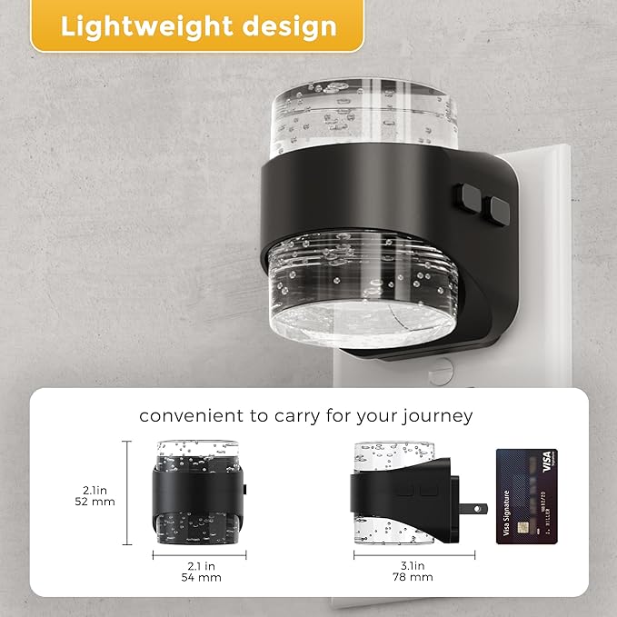 L LOHAS LED Night Light, Bubble Night Lights Plug into Wall, 4 Pack - Image 4