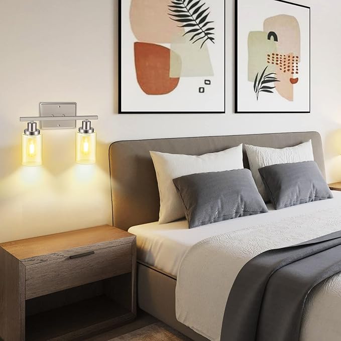 Ascher 2-Light Wall Sconces, Modern Vanity Light Fixture - Image 4