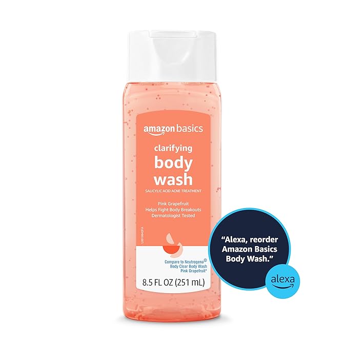 Amazon Basics Clarifying Pink Grapefruit Body Wash, 2% Salicylic Acid Acne - Image 6