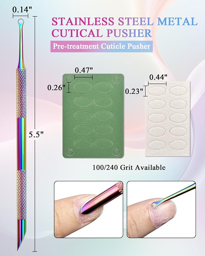 Dual Ended Cuticle Remover, Pre-treatment Cuticle Pusher - Image 3