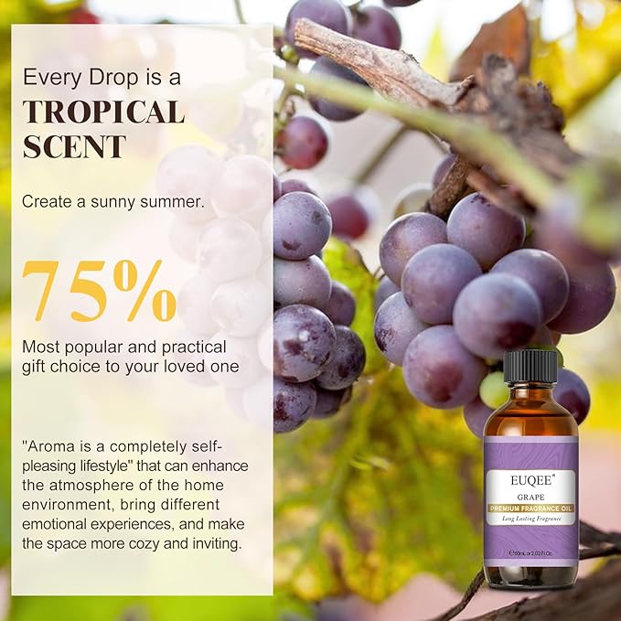 EUQEE Grape Fragrance Oil, Premium Essential Oil 2.02 Fl oz - Image 7