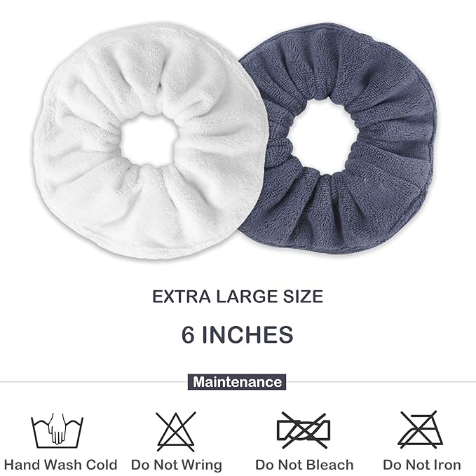 IVARYSS Super Towel Scrunchies for Drying Hair, Absorbent and Soft Microfiber - Image 4