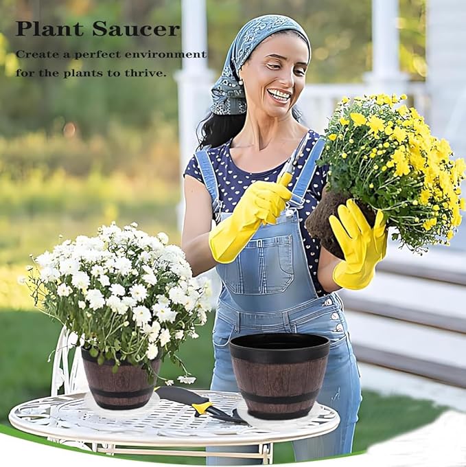 6 Pack of 12 inch Clear Plant Saucer Plant Tray, Plastic Plant Saucer 12 inch - Image 4