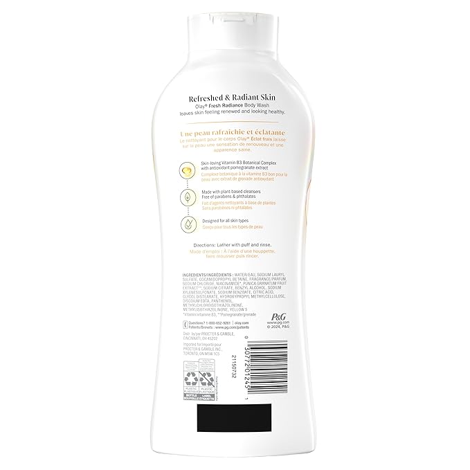 Olay Body Wash for Women, Fresh Radiance, Refreshing & Renewing, Made - Image 12