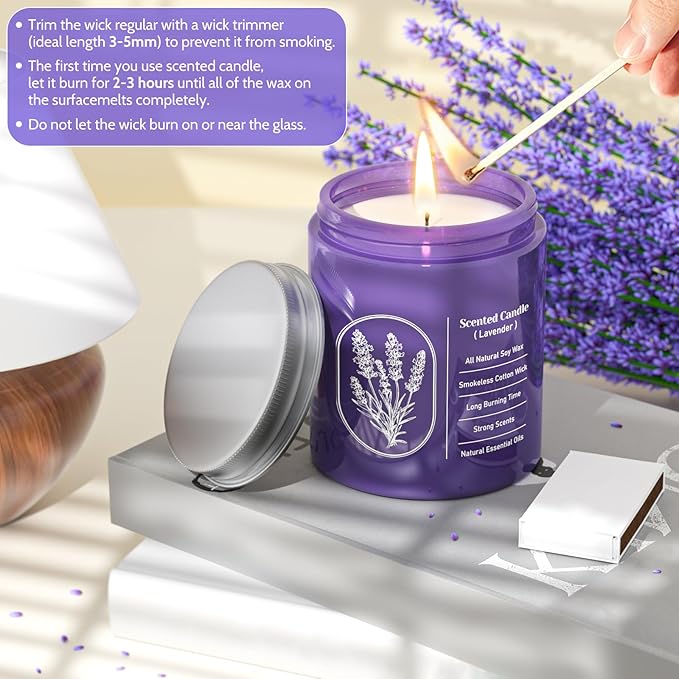 WarmEmbrace Lavender Scented Candles - Image 6
