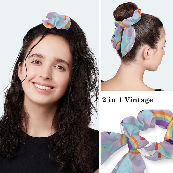 Scrub Caps Women Ponytail Cute Pink and White Leaves Caps Bouffant Working Hat - Image 5