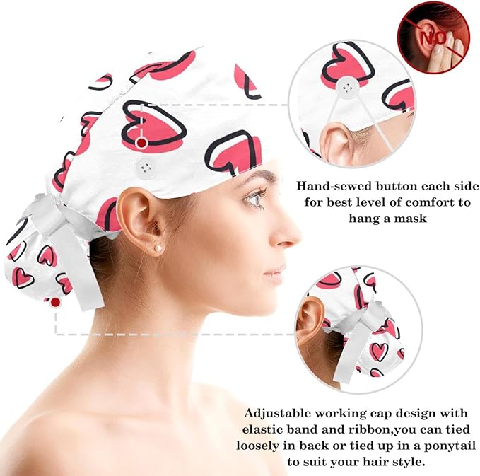 Ethnic Aztec Pattern Adjustable Scrub Cap Hat - Image 3