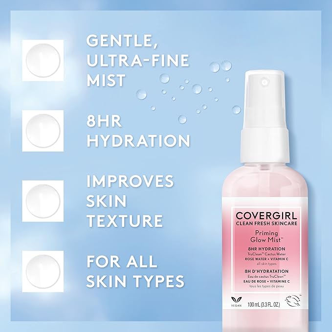 COVERGIRL Clean Fresh Skincare Priming Glow Facial Mist - Image 5