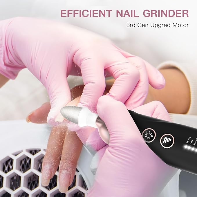 AOMEES Electric Nail File Kit, Rechargeable Professional Manicure Pedicure Kit - Image 7