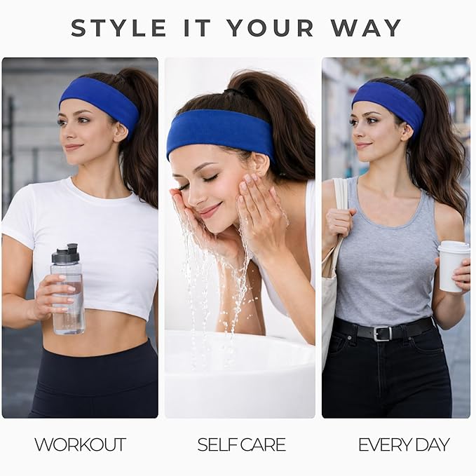 Styla Hair Headbands for Women Stretch Fashion Head Bands 10 Pack Non-Slip Head - Image 4