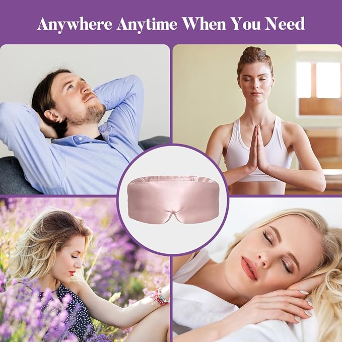 Lavender Heated Eye Mask, Weighted Sleep Mask - Image 7
