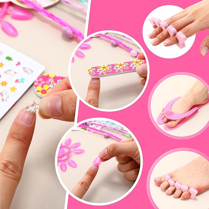 85 Pcs Spa Kit Nail Art Kit Sleepover Party Supplies - Image 3