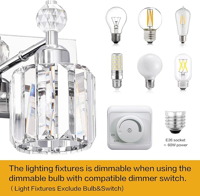 PRESDE Crystal 5-Light Vanity Light - Image 5