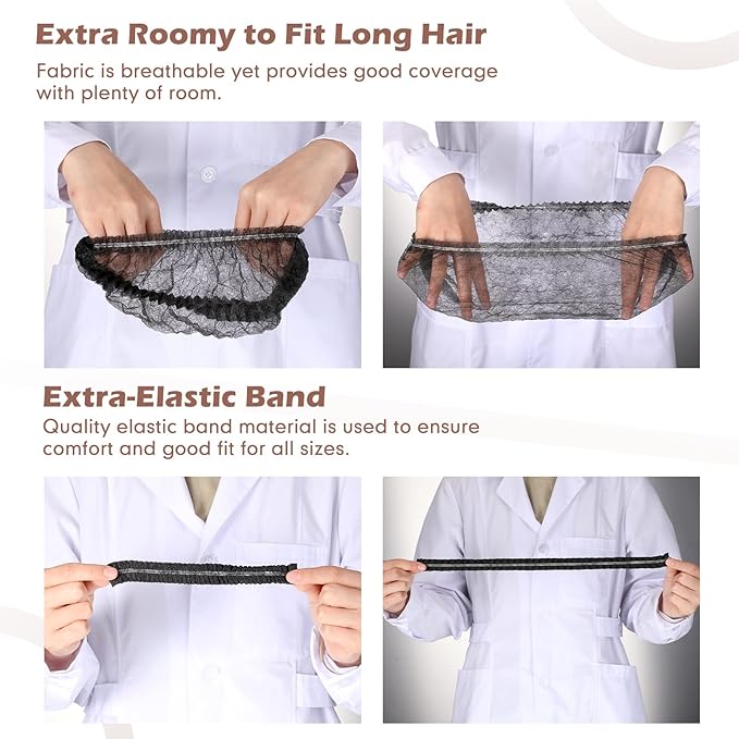 Yahenda 2000 Pcs Disposable Hair Nets Bulk 21 Inch Non Woven Bouffant Caps - Image 4