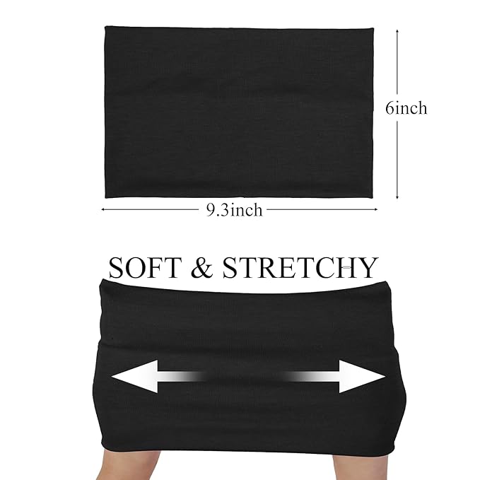 Huachi Black Headbands for Women Wide Headbands for Women Non Slip Thick Womens - Image 2
