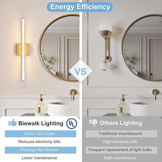 Modern Bathroom Vanity Light 24 inch, Dimmable 5CCT Led Bathroom Light Fixture - Image 7
