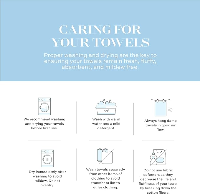 White Classic Luxury Bath Towels Set of 4 Large - Image 8