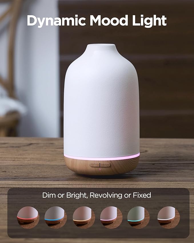 InnoGear 150ml Ceramic Essential Oil Diffuser, Handcrafted Stone Aromatherapy - Image 5