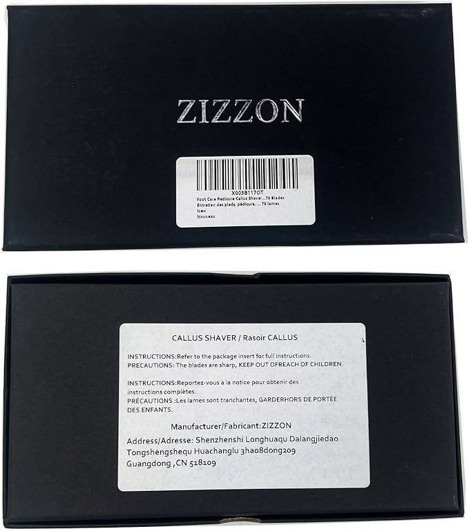 ZIZZON Foot Care Pedicure Callus Shaver Hard Skin Remover Wood Handle 70 Blades - Image 9