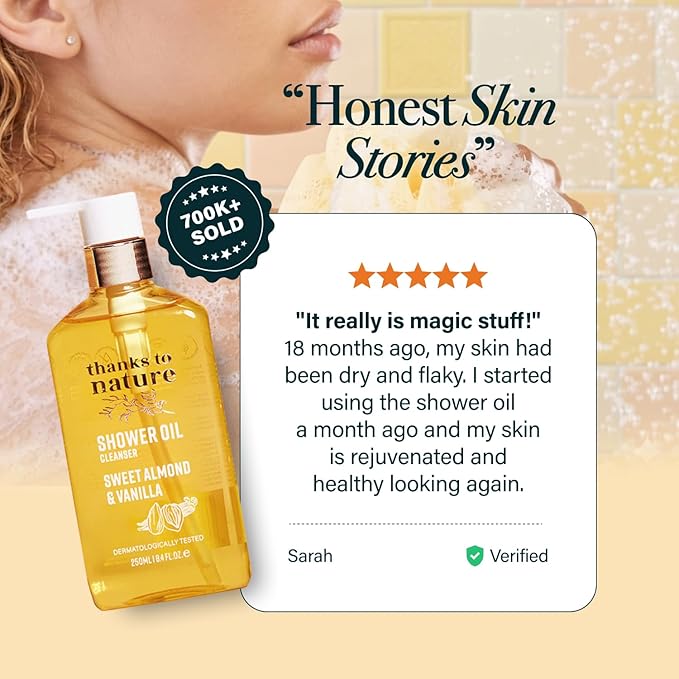 Shower Oil for Women with Sweet Almond and Vanilla, Luxe Oil Body Wash That - Image 7