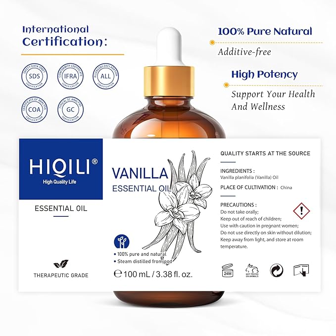 HIQILI Vanilla Essential Oil, Undiluted Natural Strong Fragrance Add in Skin - Image 8