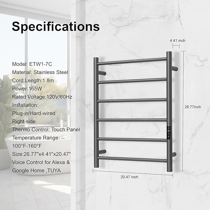 Electric Towel Rack with Voice Control - Image 4
