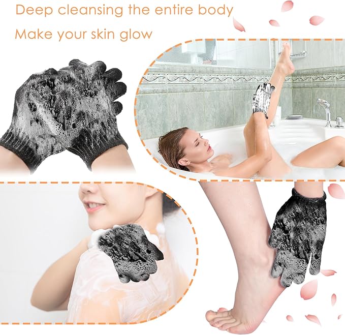 FoldTier 200 Pcs Exfoliating Gloves Bulk - Image 6