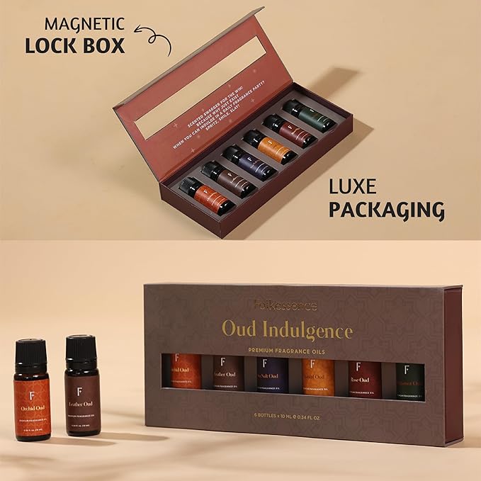 Folkulture Essential Oils Set for Diffuser | Set of 6 Luxury Floral & Oud - Image 6