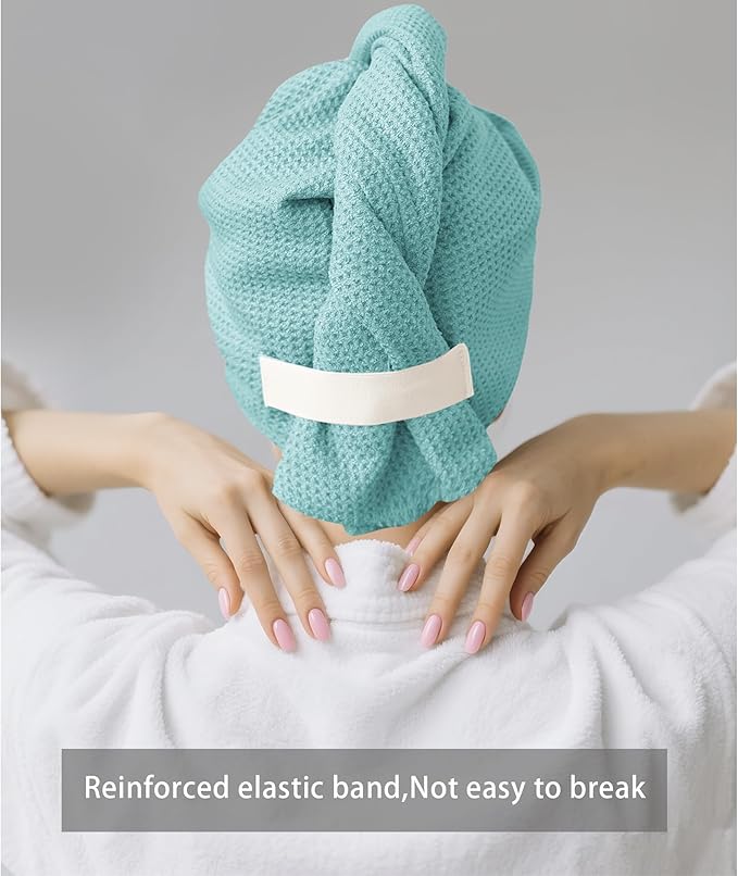 ROLSHOL 2 Pack Microfiber Hair Towel Wrap - Image 7