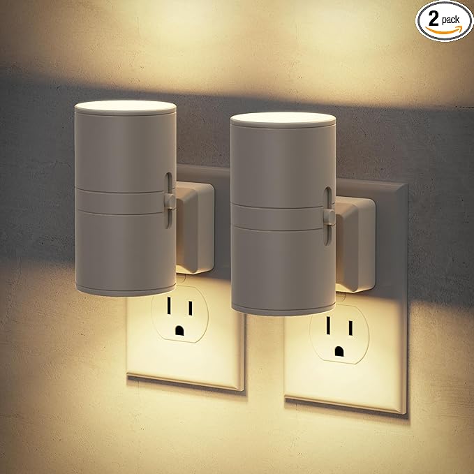 JandCase Night Lights Plug into Wall, Dimmable Gray Night Lights by JandCase