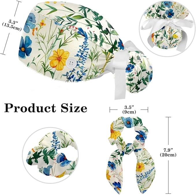 Women's Working Caps with Scrunchies Tarot Pattern Background Lace-Up Hat - Image 2