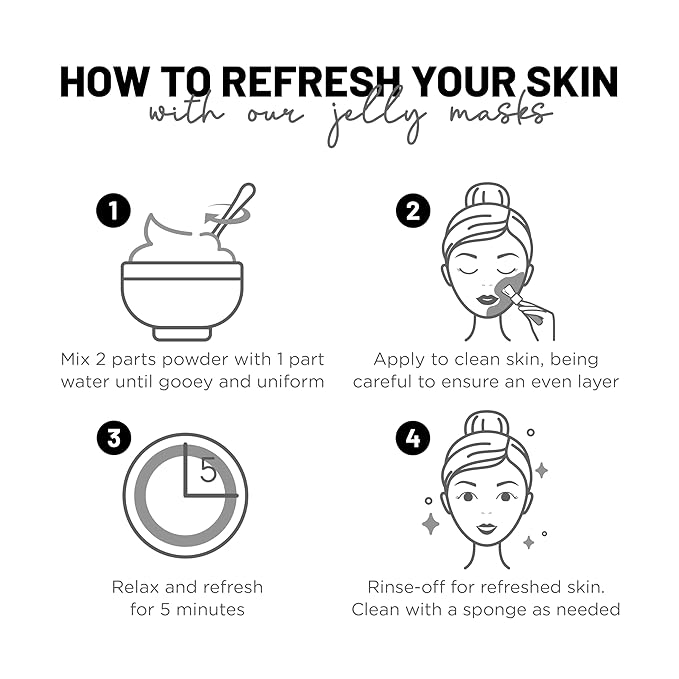 BRÜUN Jelly Mask Jar Black Gold Salicylic AC BHA Peel-Off Face Care Rubber Mask - Image 4