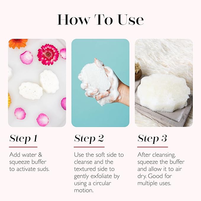 Spongellé Beach Grass Pedi Buffer Bath Sponge | Exfoliating Foot & Heel Scrub | - Image 6