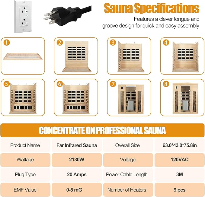 3 Person Infrared Sauna 0-5mG Ultra Low EMF Far Infrared Sauna - Image 6