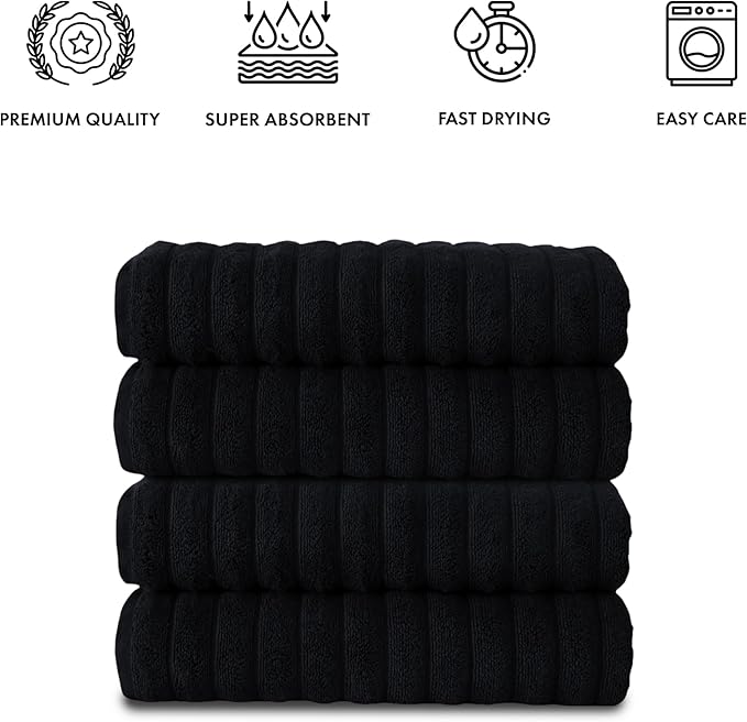 Classic Turkish Towels CTT Premium 4 Pack Bath Towels Set, Made - Image 6