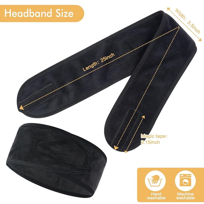 SINLAND Headband for Women Ultra Soft Adjustable Makeup Hair Band - Image 5