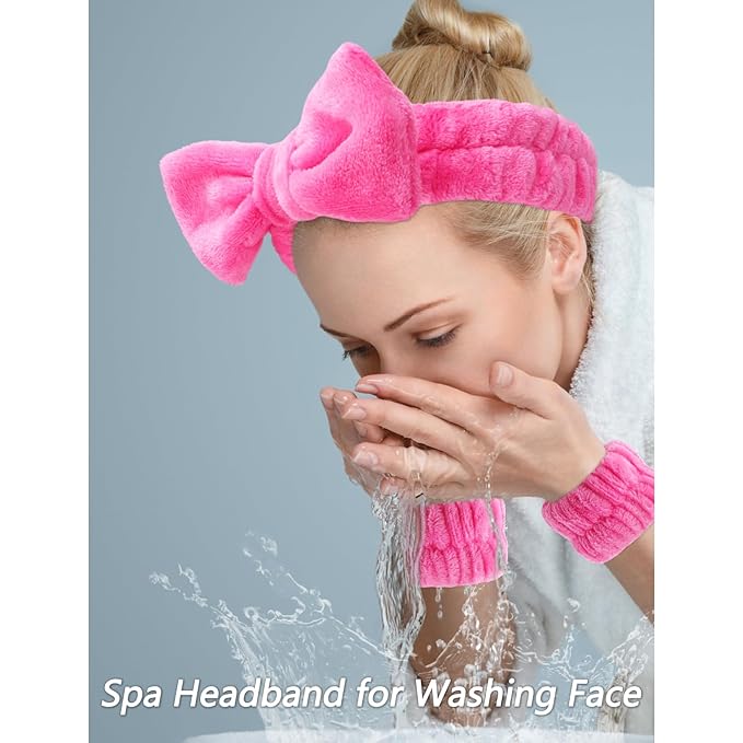 VELSCRUN Spa Headbands for Wash Face, Makeup Headband, Facial Skincare Headbands - Image 2