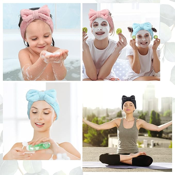 3 Pieces Towel Headbands for Women Makeup Headband for Washing Face Makeup Spa - Image 6