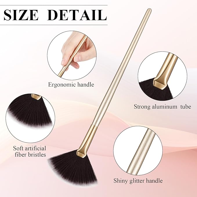 9 Pieces Facial Fan Mask Brushes, Soft Facial Applicator Brushes Tools - Image 3