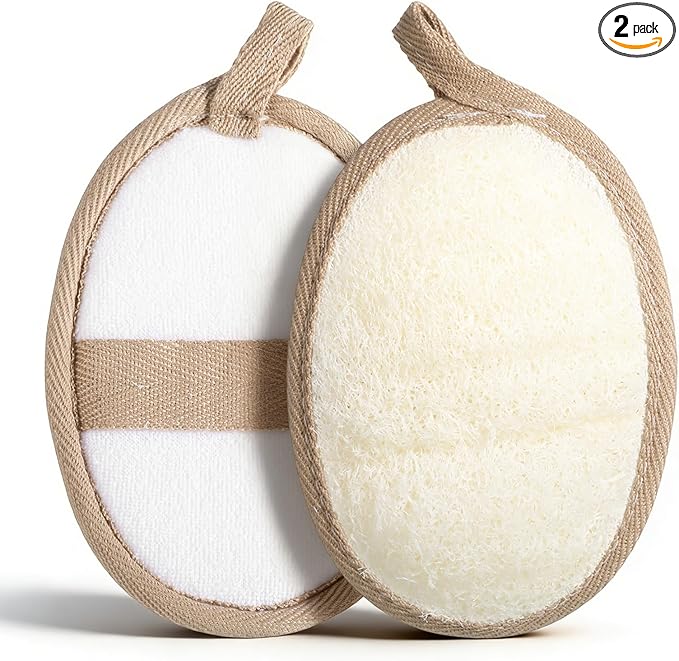 2Pcs Natural Loofah Exfoliating Body Scrubber, Made by Unknown