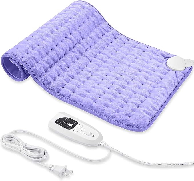 Electric Heating pad with 6 Heat Settings, Auto Shut Off, Dry Electric Heating by VIBOOS