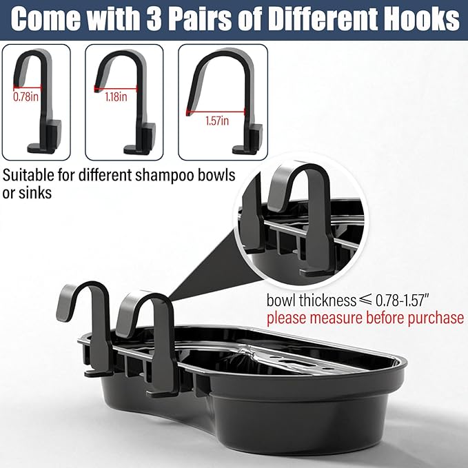Salon Storage Rack Shampoo Bottle Shelf Shampoo Bowl Tray to Hold Color Bowls - Image 4