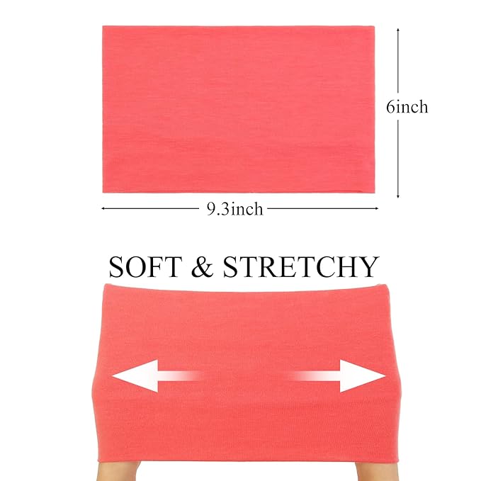 Huachi Wide Headbands for Women Non Slip Thick Womens Headbands Boho Elastic - Image 4