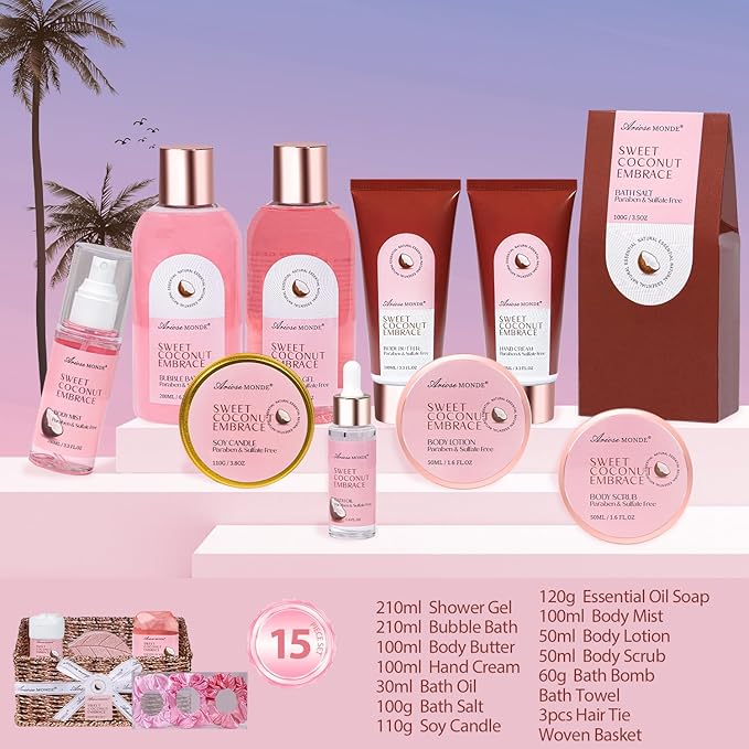 Mother‘s Day Gift Baskets for Women, Spa Gifts for Women, Bubble Bath, Relaxing - Image 2