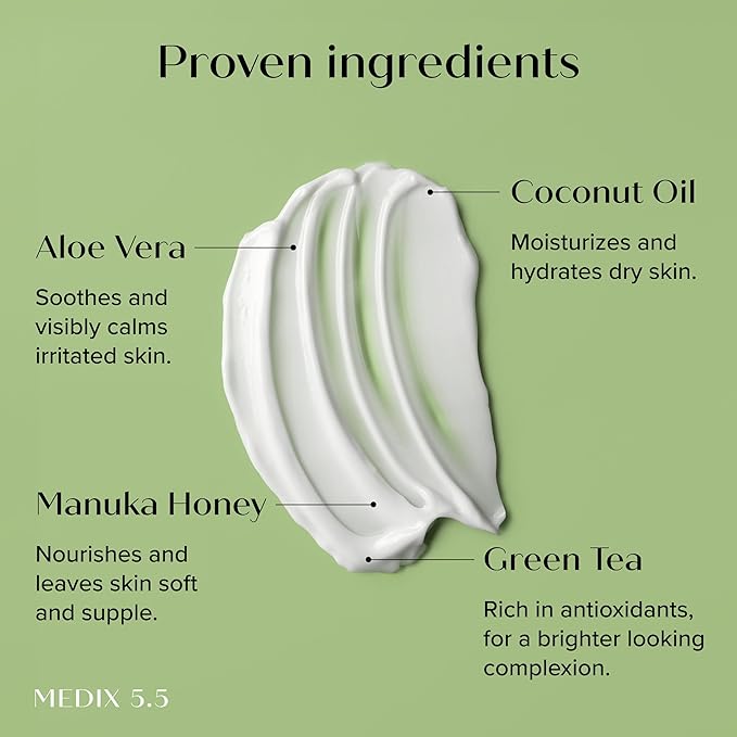 MEDIX 5.5 Coconut Oil Lotion W/ Manuka Honey Cream Skin Care Face Moisturizer & - Image 3