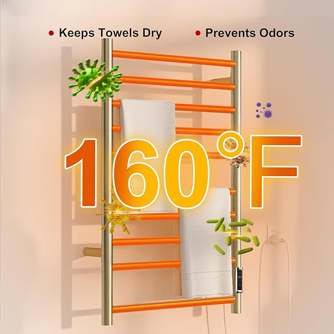 Heated Towel Racks for Bathroom, Wall Mounted Electric Towel Warmer Racks - Image 2