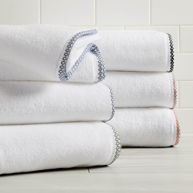 Great Bay Home Clay/White Washcloth Set - Image 3