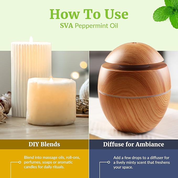 SVA Peppermint Essential Oil – 4 Fl Oz – 100% Natural Peppermint Oil - Image 6