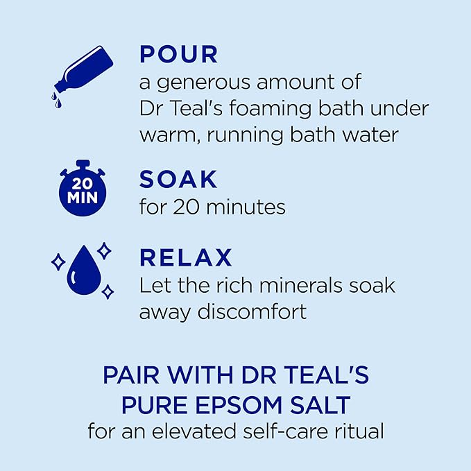 Dr Teal's Foaming Bath with Pure Epsom Salt, Lavender & Eucalyptus, 34 fl oz - Image 4