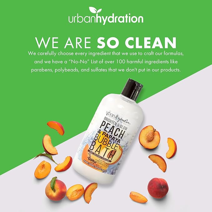 Urban Hydration Peach & Papaya Bubble Bath – Foaming Bubble Bath - Image 7